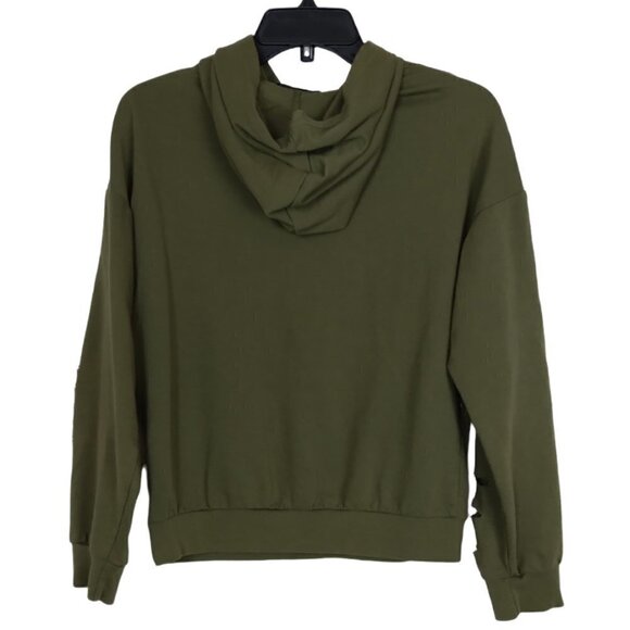 Jolie & Joy | Olive Army Green Distressed Hoodie | Size S - Picture 4 of 7